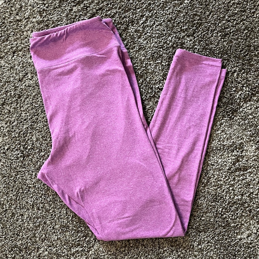 Lularoe TC purple heathered leggingss